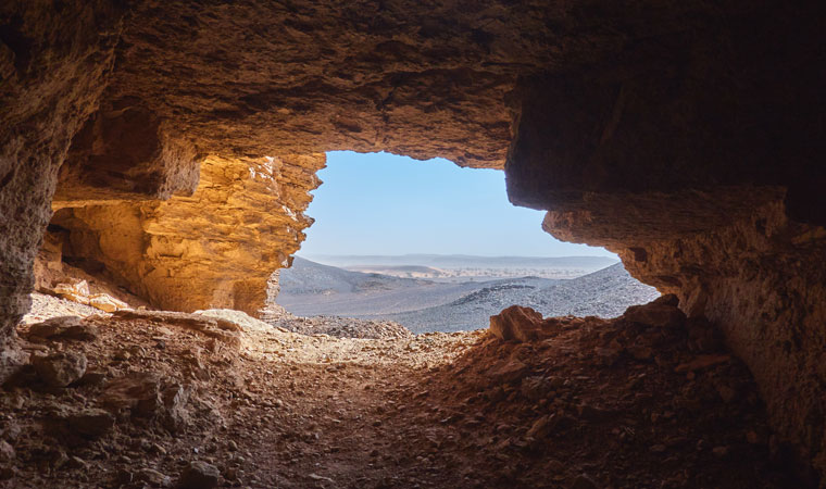 A cave of the desert fathers who were the first spiritual directors