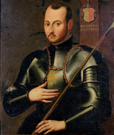 St Ignatius of Loyola, the soldier in armor