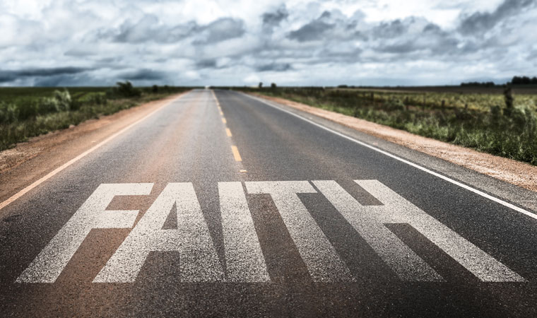 Image showing the road to faith