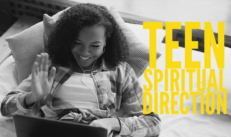 Teen girl attending spiritual direction online with Directional Faith